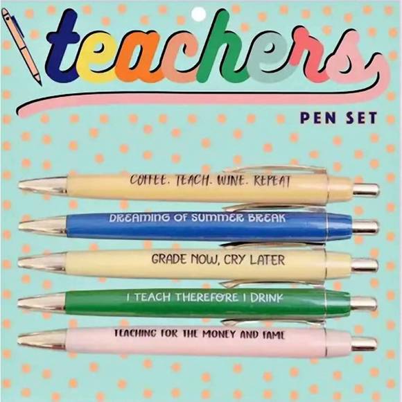 NEW FUN CLUB hilarious teacher pen set in multi - Picture 3 of 3